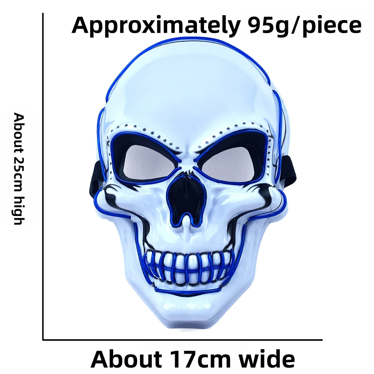 Halloween Skull LED Glow Mask with Multi-Color Effects