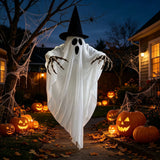 Halloween Glowing Skeleton Ghost Hanging Decoration - Cloth