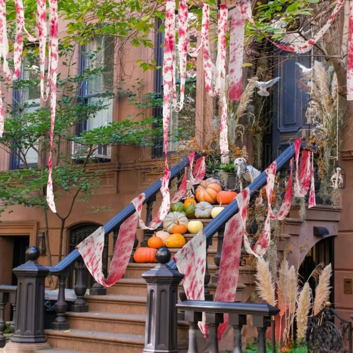 Halloween Blood-Effect Gauze Decoration - Fabric