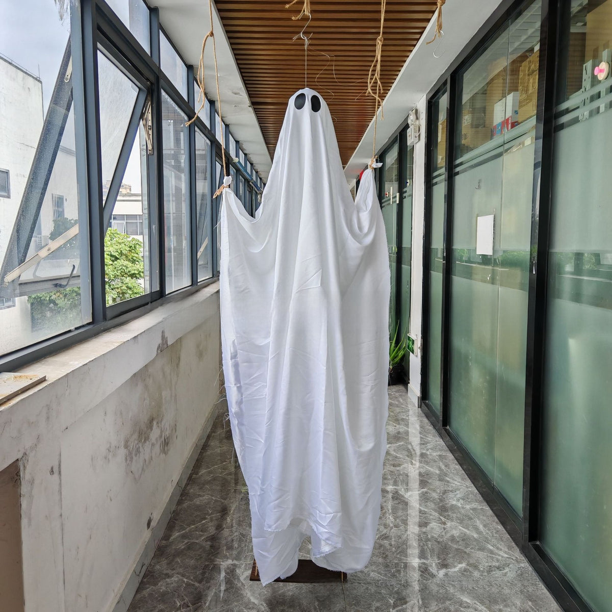 Halloween Large Hanging Swing Ghost with Lights