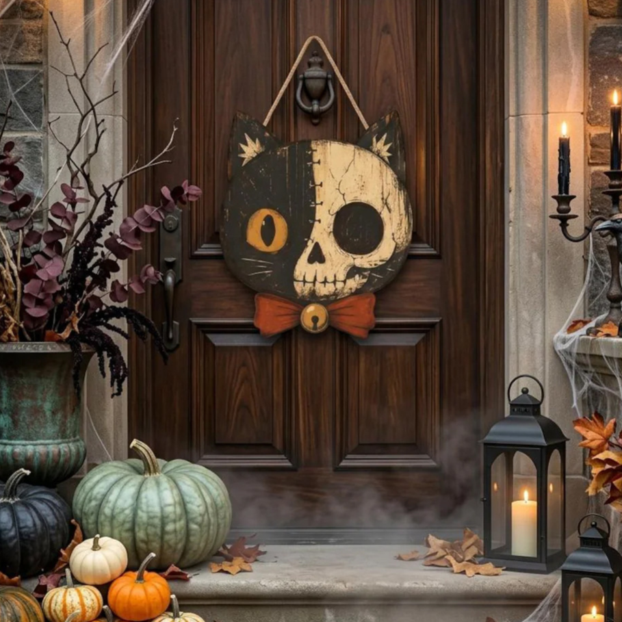 Halloween Wooden Door Sign