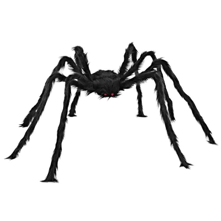 Halloween Plush Spider and Web Decoration