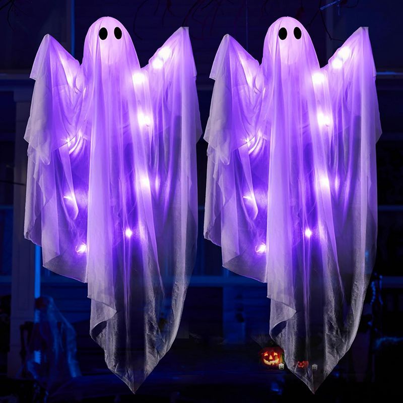 Halloween Ghost LED String Lights Outdoor Decorations - Plastic