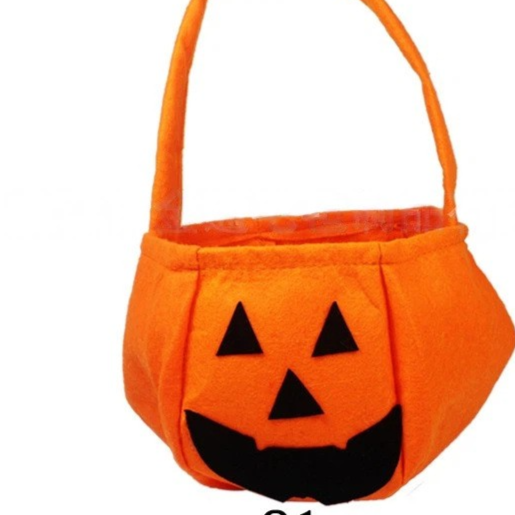 Halloween Pumpkin Candy Bags - Felt