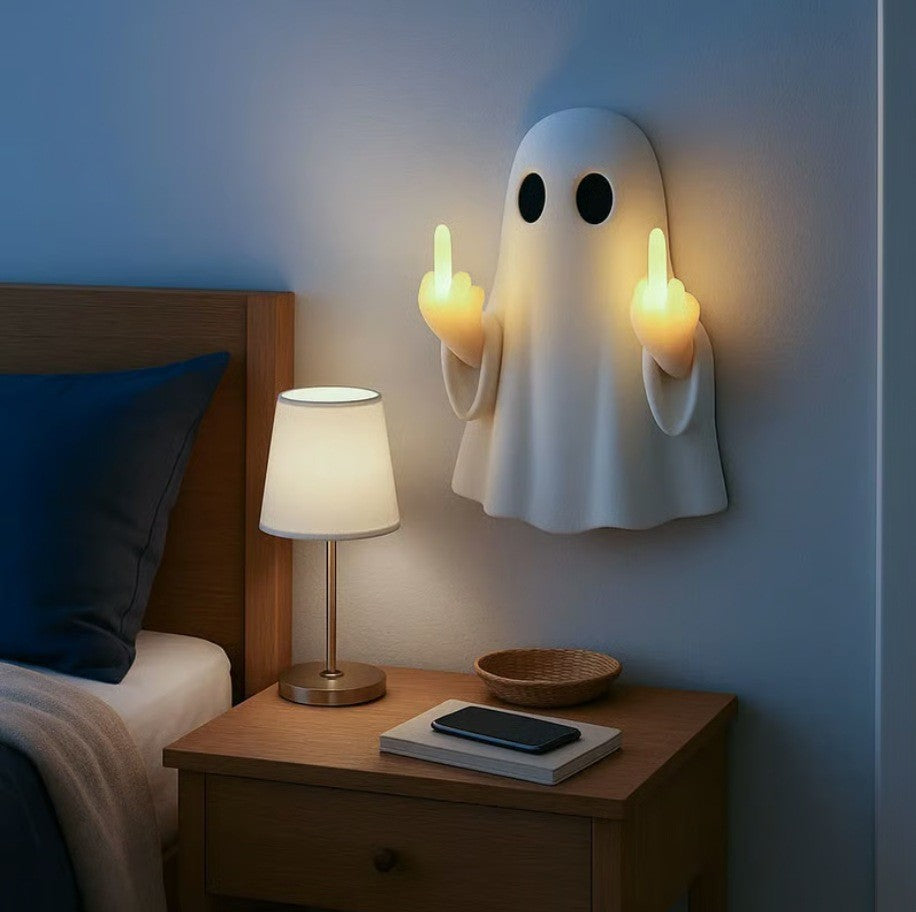 Halloween Middle Finger Ghost Night Light