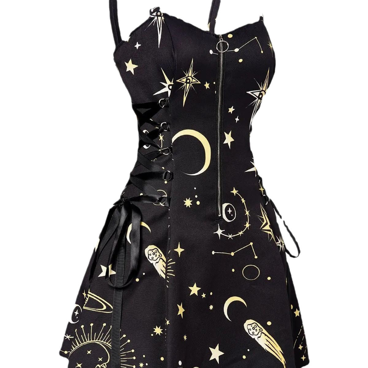 Halloween Print Backless Mini Dress - Polyester