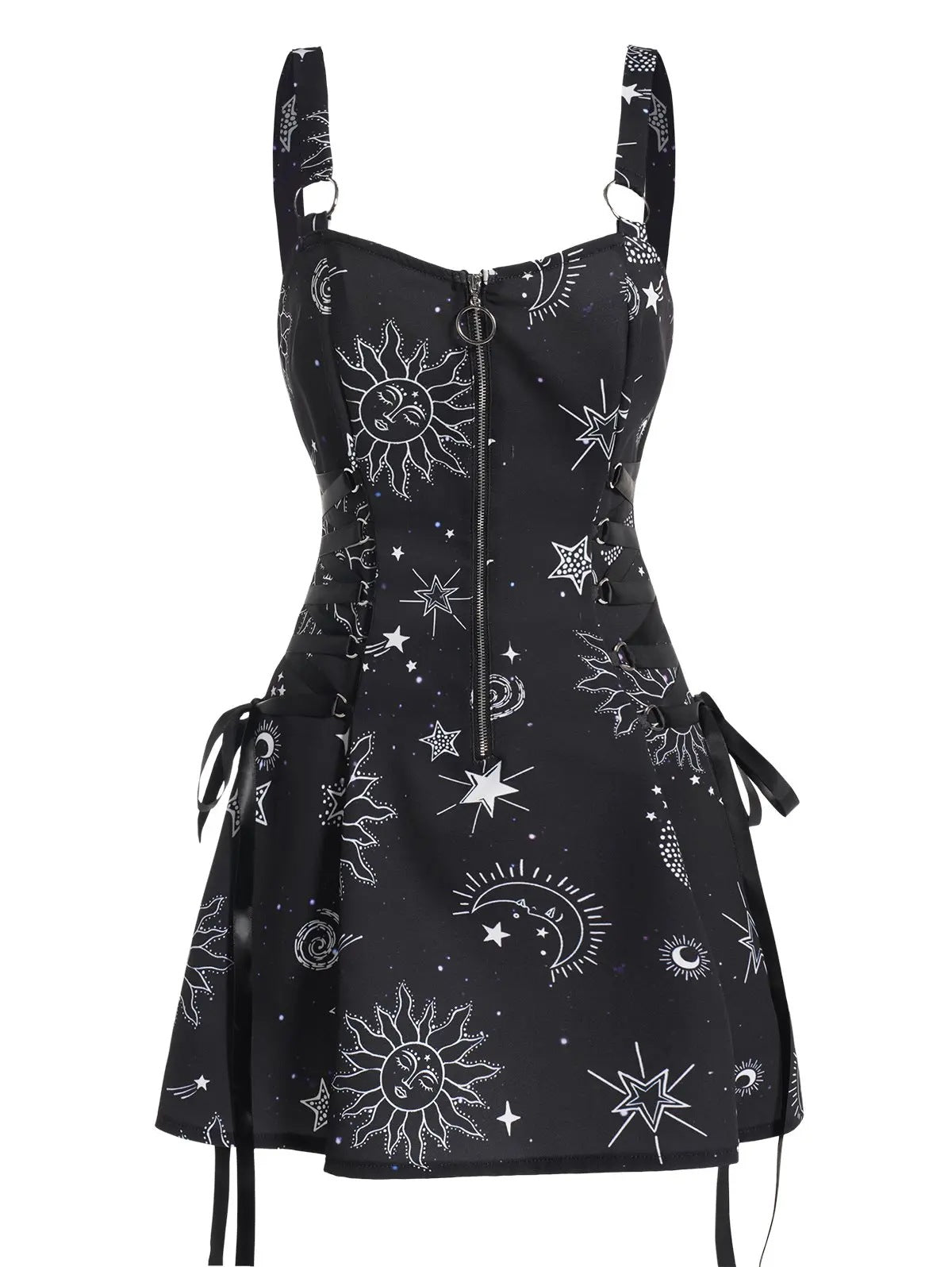 Halloween Print Backless Mini Dress - Polyester