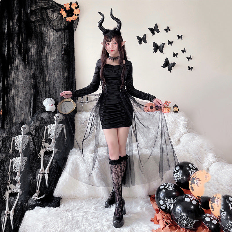 Halloween Gothic Witch Costume Robe