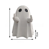 Halloween Resin Ghost Figurine - Pumpkin and Middle Finger Designs