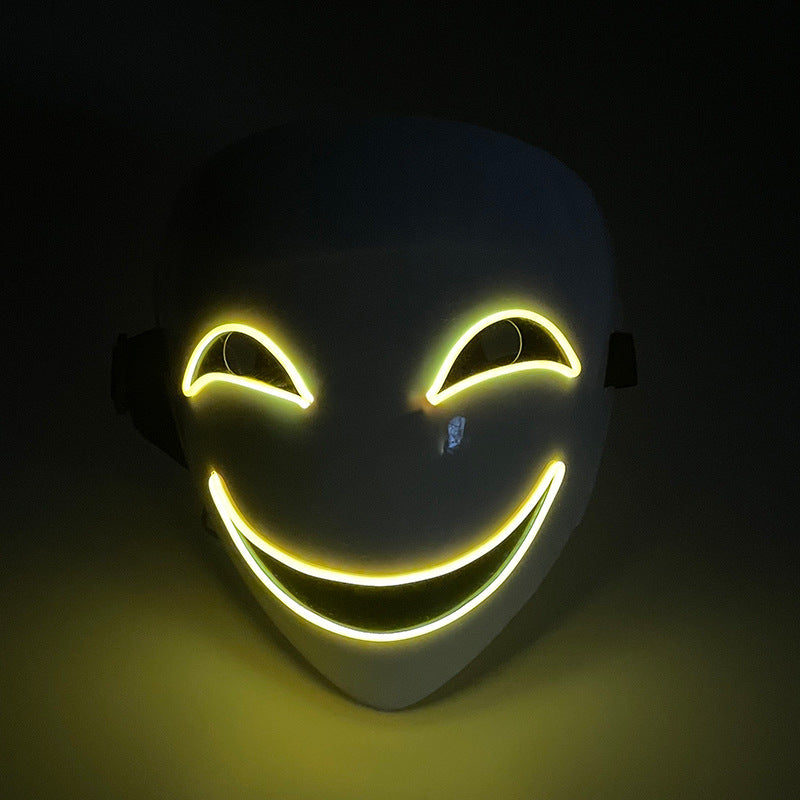 LED Glowing Anime Mask for Halloween Cosplay - Plastic