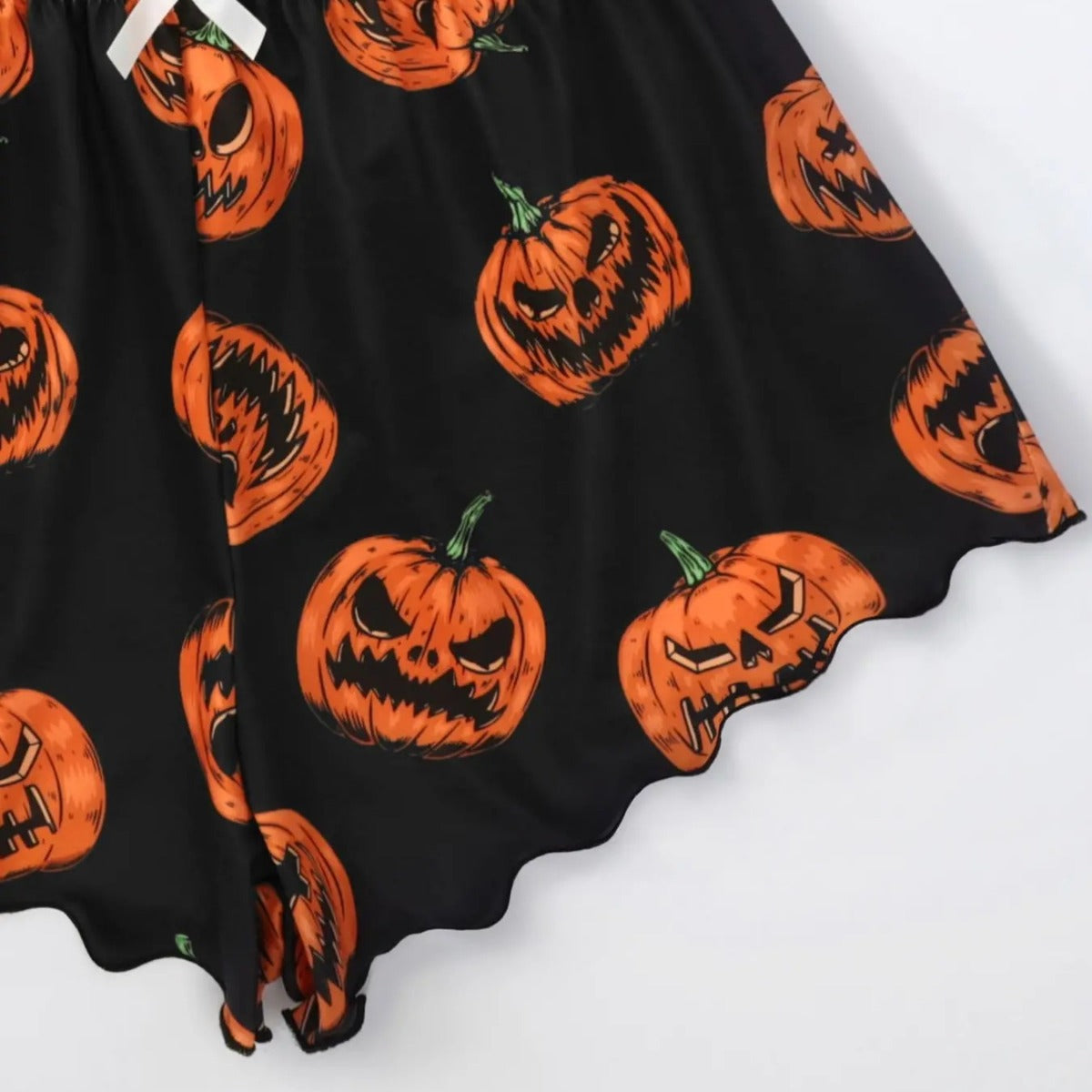 Halloween Pumpkin Print Sleeveless Pajama Set