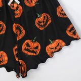 Halloween Pumpkin Print Sleeveless Pajama Set