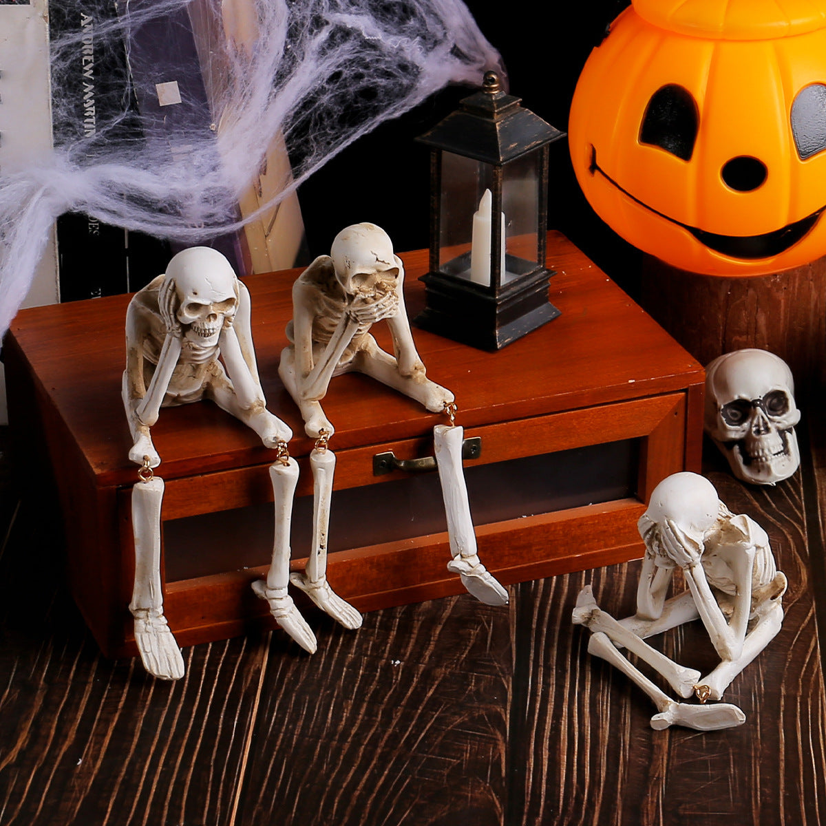 Halloween Skeleton Resin Decorations