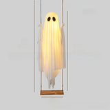 Halloween Large Hanging Swing Ghost with Lights