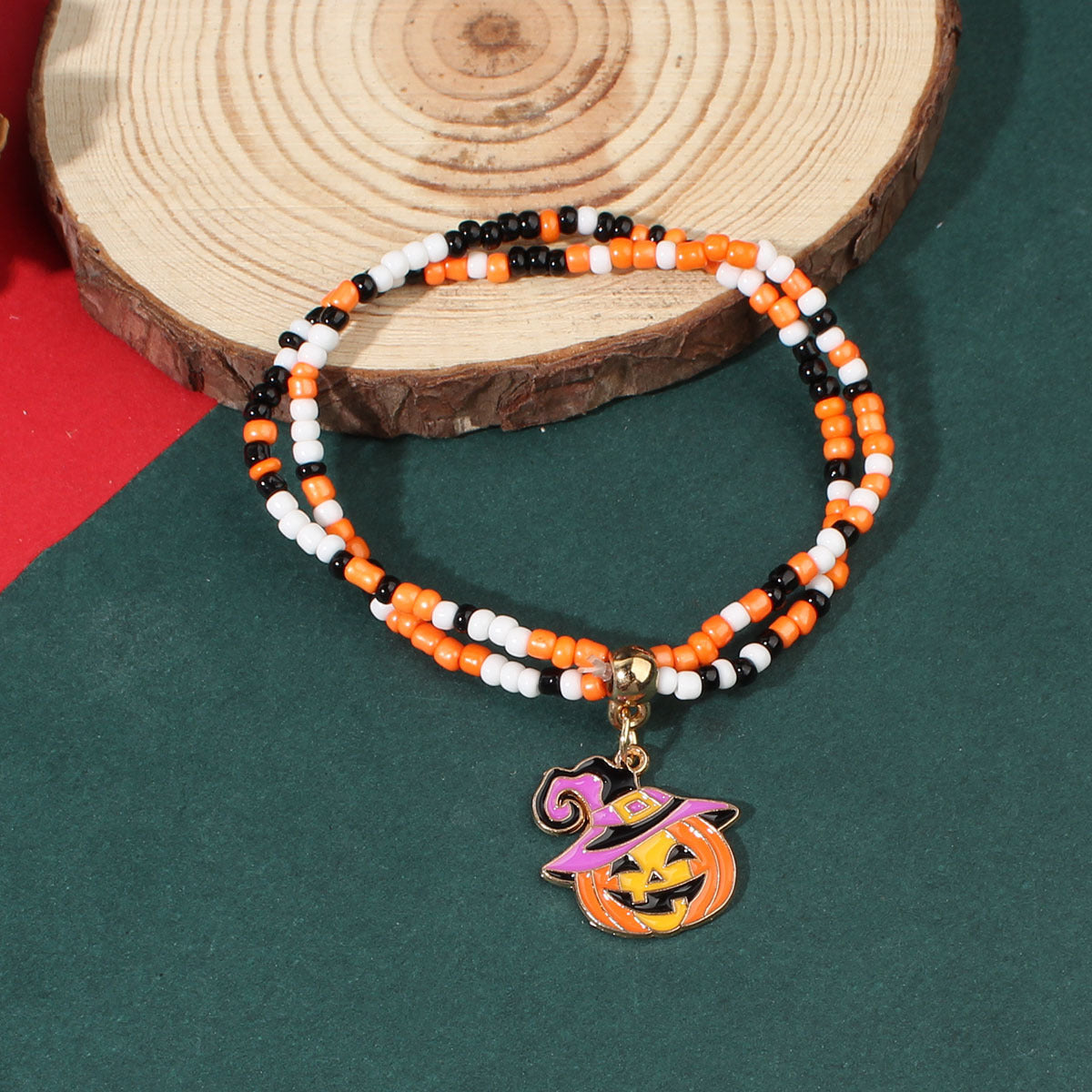 Halloween Beaded Bracelets - Pumpkin, Bat and Ghost Designs