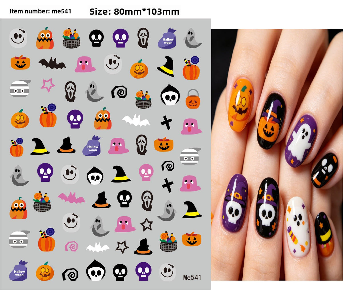 Halloween Nail Stickers - Vinyl