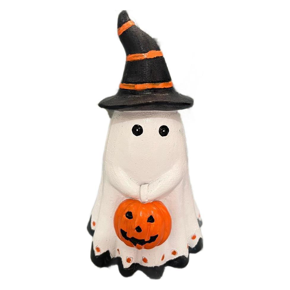 Halloween Ghost Pumpkin Resin Ornament