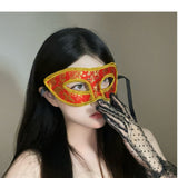 Halloween Anime Half-Face Mask - Plastic