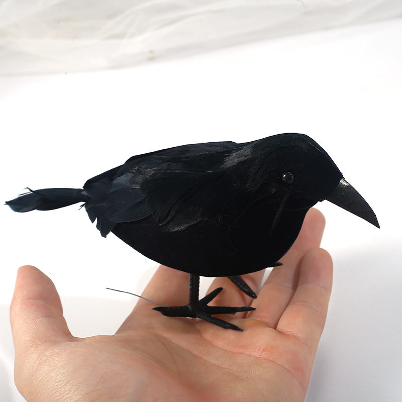 Halloween Black Crow Feather Decoration