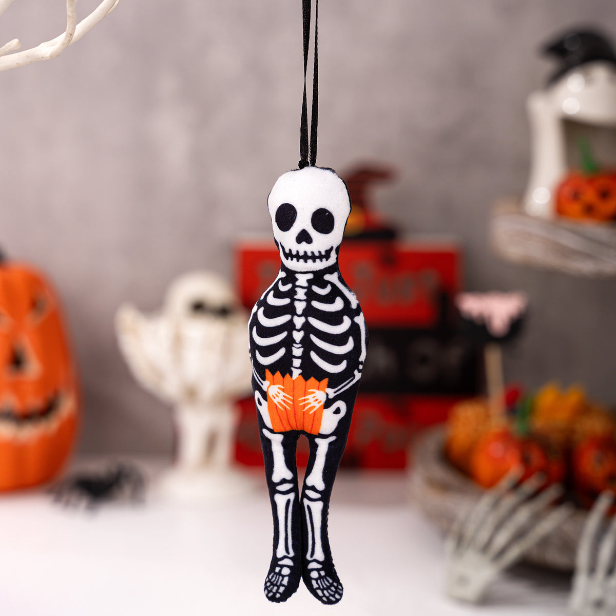 Halloween Hanging Decorations - Pumpkin, Cat, Ghost and Skull - Polyester