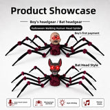 Animated Halloween Spider Head Prop with Sound and Light Effects