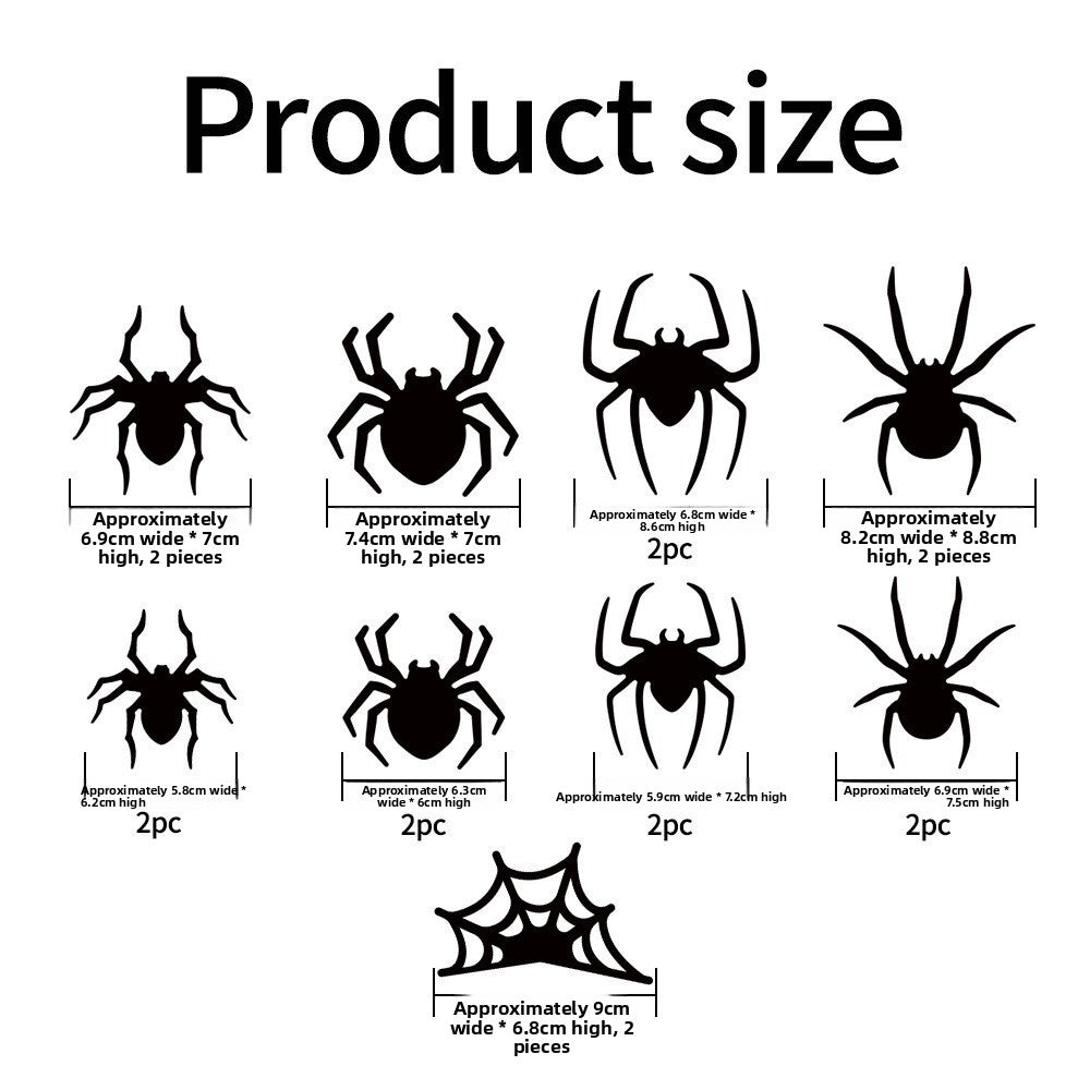 Halloween LED Bat and Spider Decorations - PVC