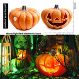 LED Halloween Pumpkin Lantern with Multiple Designs - Plastic