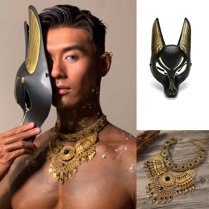 Halloween Egyptian-Style Alloy Necklace Accessory