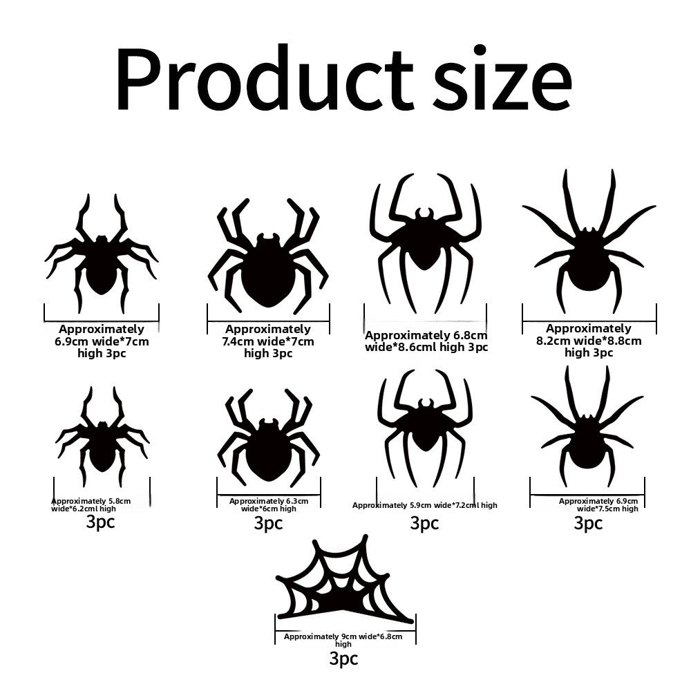 Halloween 3D Spider and Bat LED Wall Stickers - PVC