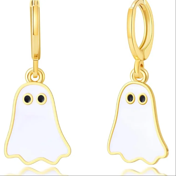 Women's Halloween Ghost Earrings - Alloy