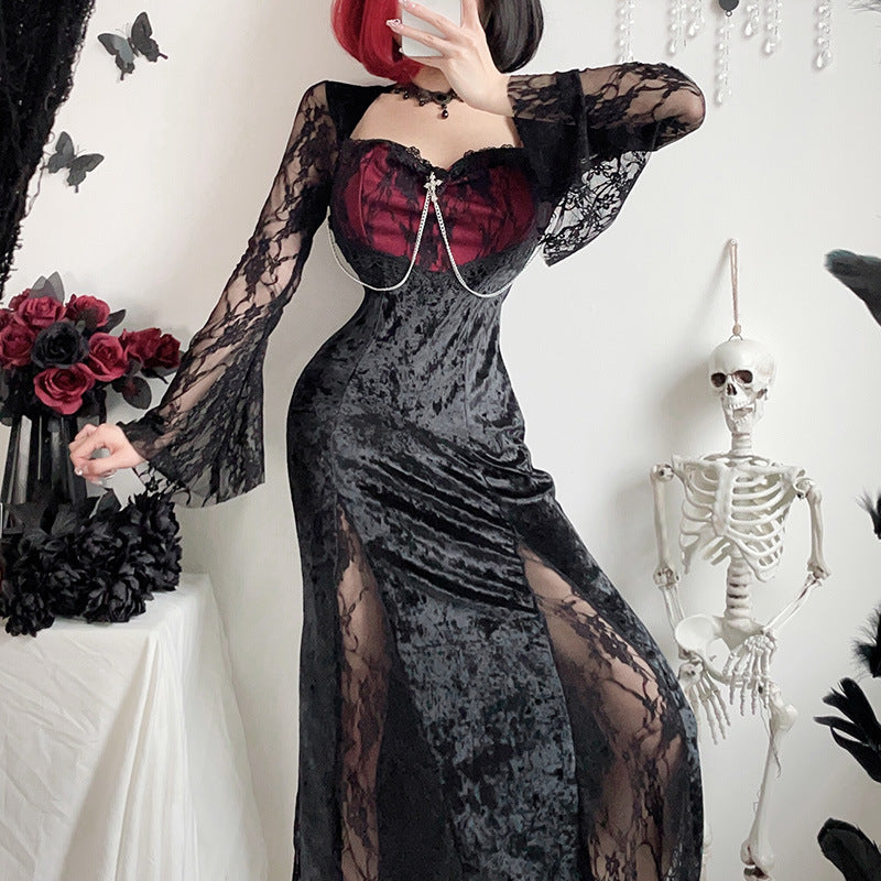 Halloween Gothic Black Costume Dress