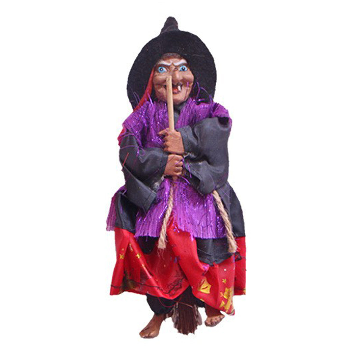 Halloween Witch Broom Decoration - Plastic