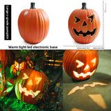 LED Halloween Pumpkin Lantern with Multiple Designs - Plastic