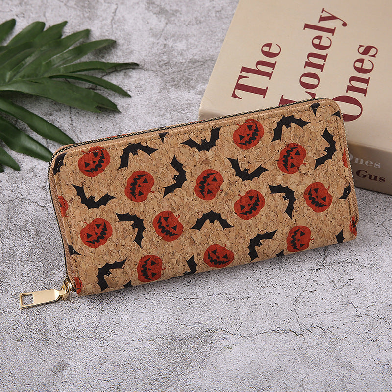 Halloween Pattern Long Wallet with Zipper