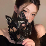 Halloween Anime Half-Face Mask - Plastic