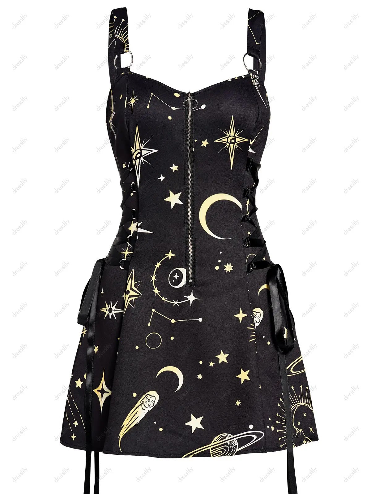 Halloween Print Backless Mini Dress - Polyester