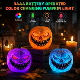 Halloween Sound-Activated Glowing Pumpkin Lantern - Plastic