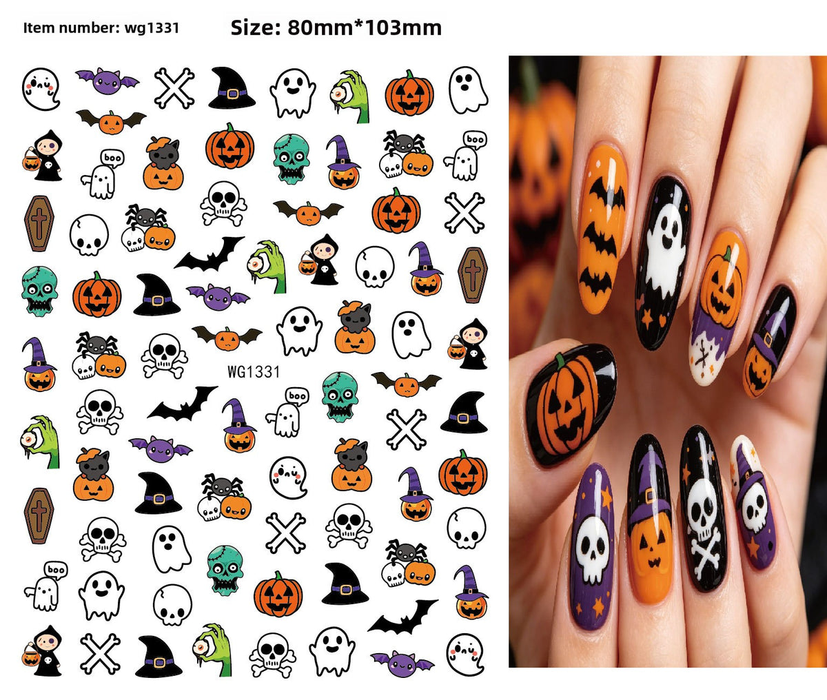 Halloween Nail Stickers - Vinyl