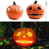 LED Halloween Pumpkin Lantern with Multiple Designs - Plastic