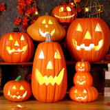Halloween Light-Up Pumpkin Lantern - Plastic