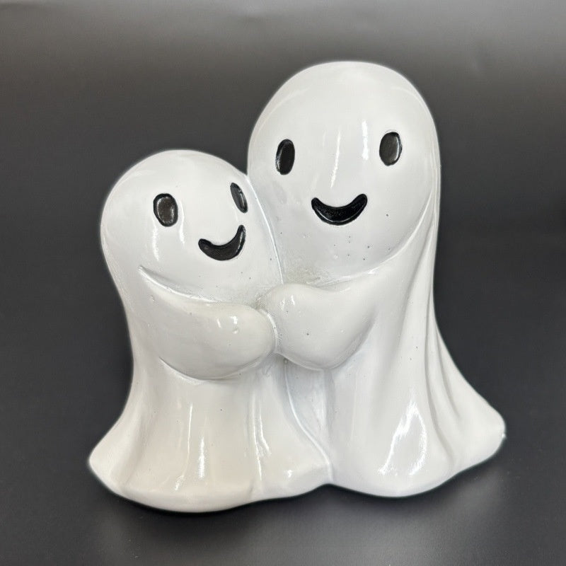 Halloween White Ghost Resin Ornament