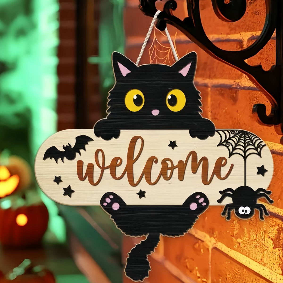 Halloween Boxwood Wall and Door Sign