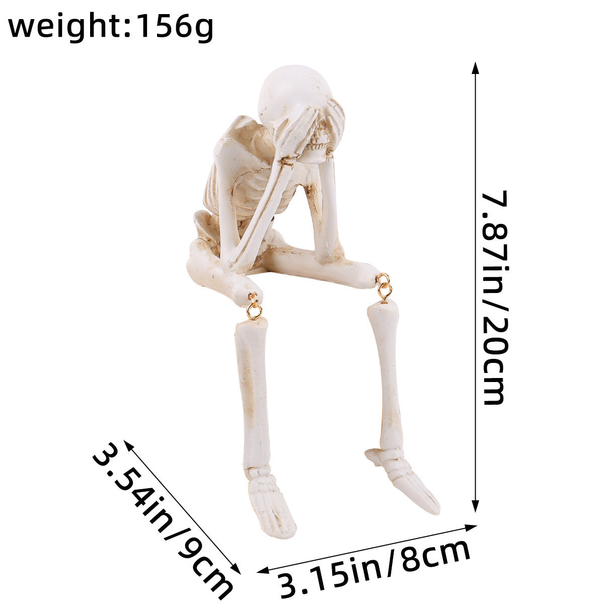 Halloween Skeleton Resin Decorations
