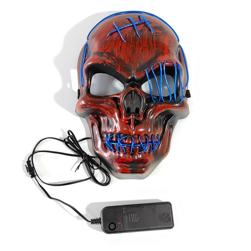 Halloween LED Skull Mask - USB Rechargeable - Plastic