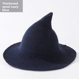 Halloween Knitted Witch Hat - Foldable Pointed Costume Hat