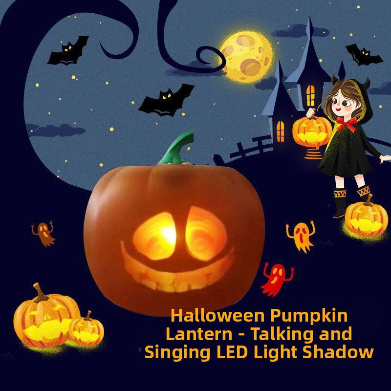 Sunreal Talking Pumpkin Lantern Halloween Projector - Plastic