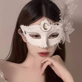 Halloween Anime Half-Face Mask - Plastic