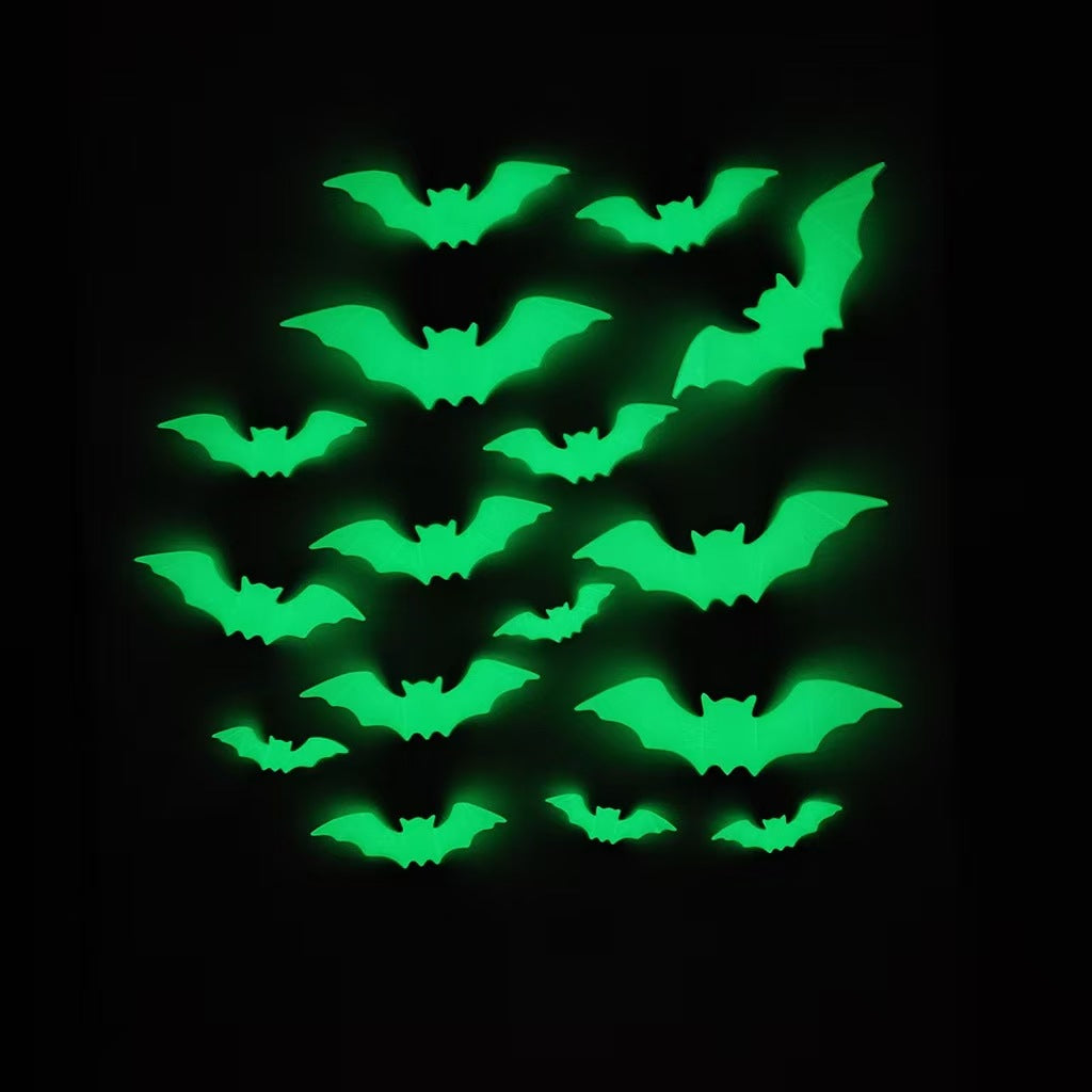 3D Halloween Bat Wall Stickers - PVC