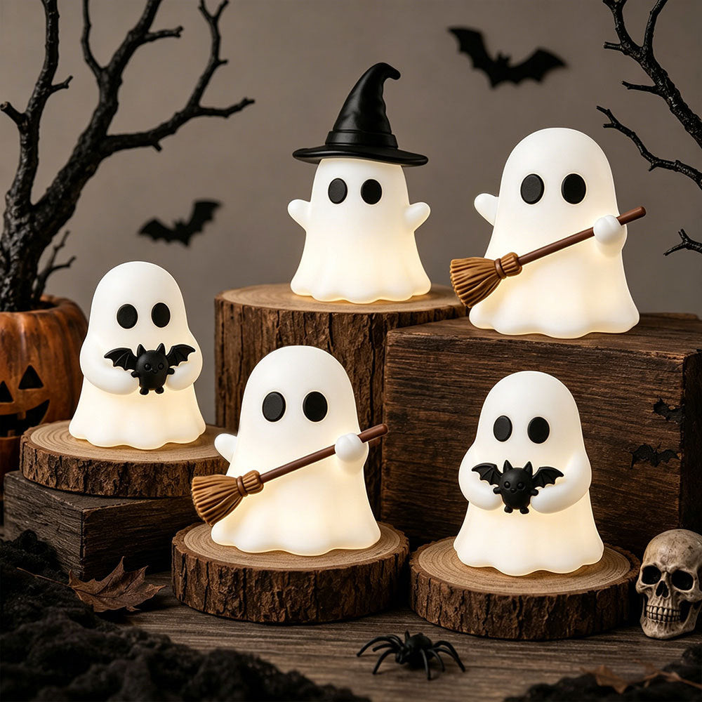 Glowing Halloween Ghost Desktop Ornament - PVC