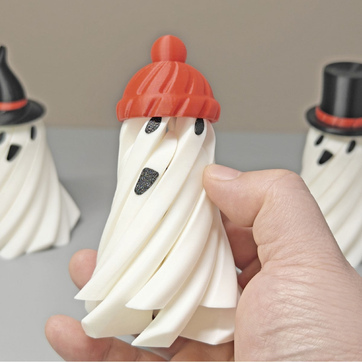 Halloween Ghost Pumpkin Wizard Tabletop Ornament - Resin
